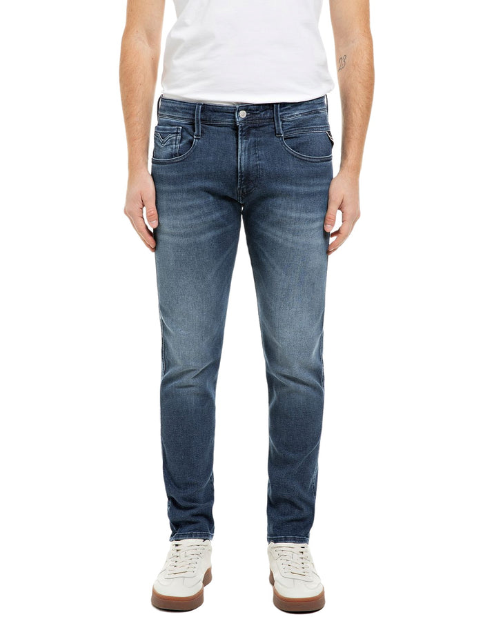 Replay Herren Jeans ANBASS - Mid Waist - Slim Fit - Blau - Medium Blue