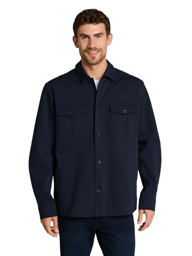 Tom Tailor Herren Hemdjacke SMART SWEAT OVERSHIRT - Regular Fit