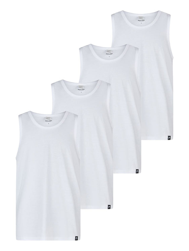 Pierre Cardin Tank Top Herren Regular Fit DEBARDEUR 4er Set Pack