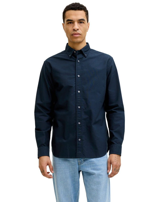 Jack & Jones Herren Freizeit Hemd JJEHARVEY OXFORD - Regular Fit