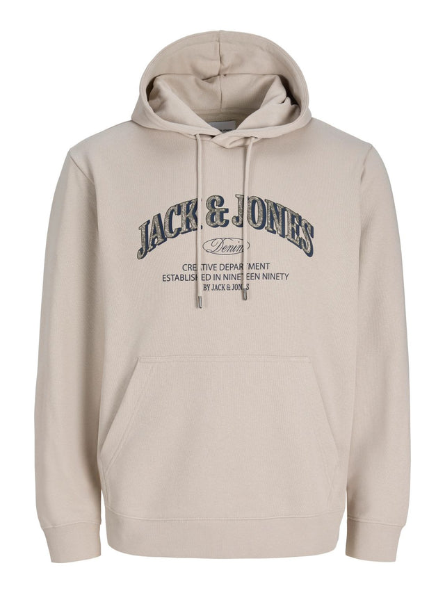 Jack & Jones Herren Hoodie Kapuzenpullover JJEDENVER LOGO SWEAT HOOD - Relaxed Fit
