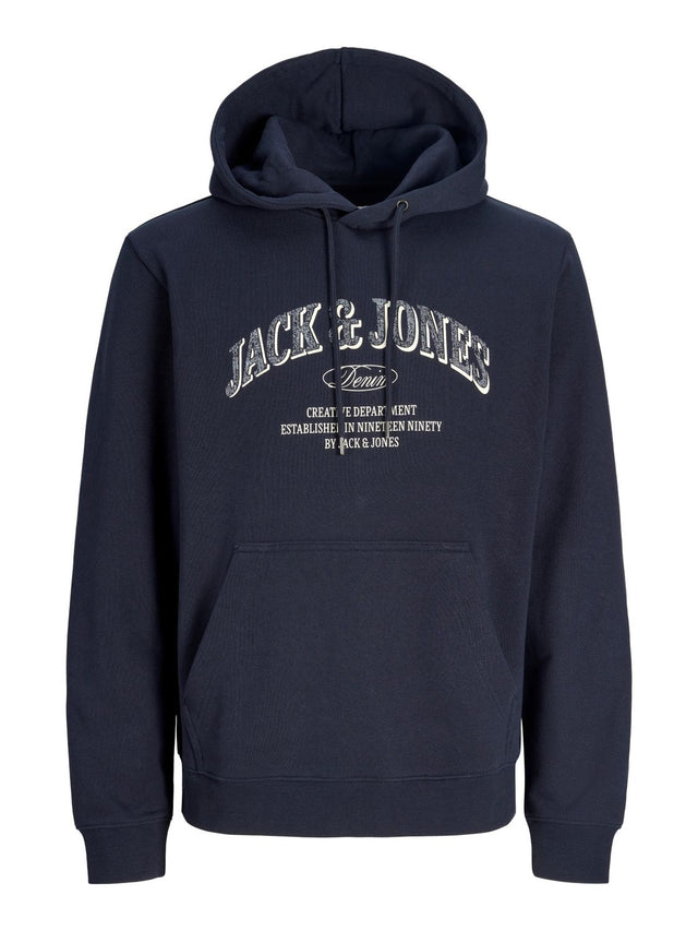Jack & Jones Herren Hoodie Kapuzenpullover JJEDENVER LOGO SWEAT HOOD - Relaxed Fit