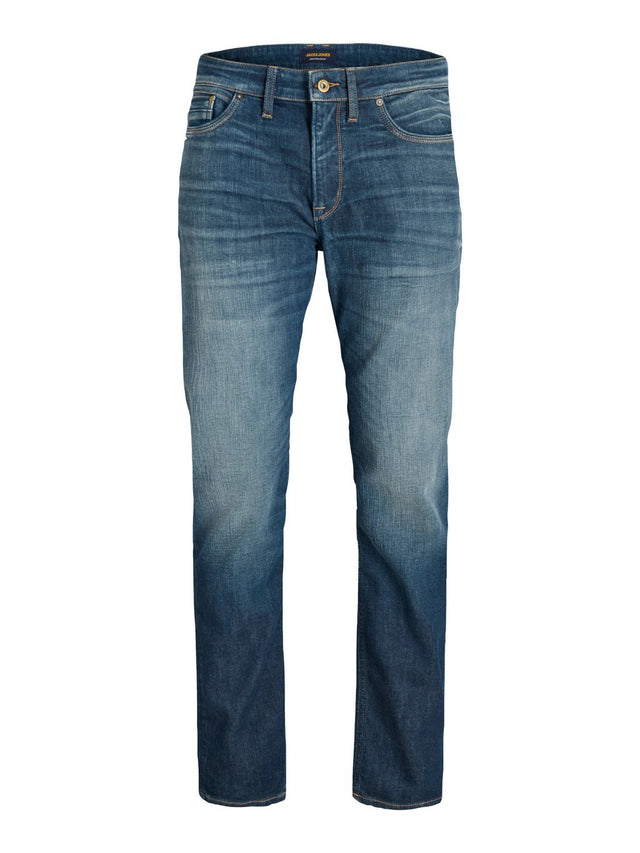 Jack & Jones Herren Jeans JJIMIKE JJREY - Mid Waist - Tapered Fit - Blau