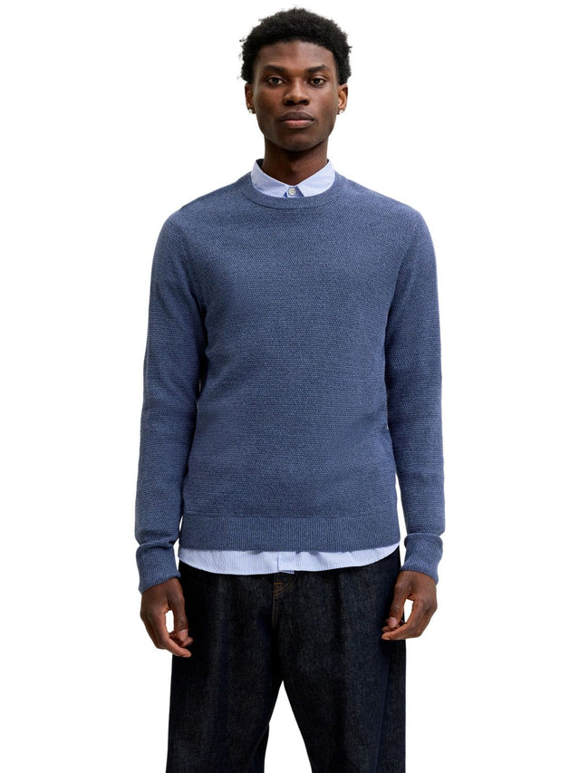 Jack & Jones Herren Rundhals Strickpullover JJERYDER KNIT CREW NECK - Regular Fit