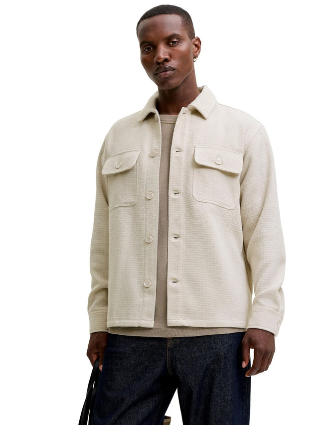 Jack & Jones Herren Hemdjacke JJEREGENT STRUCTURE OVERSHIRT Relaxed Fit