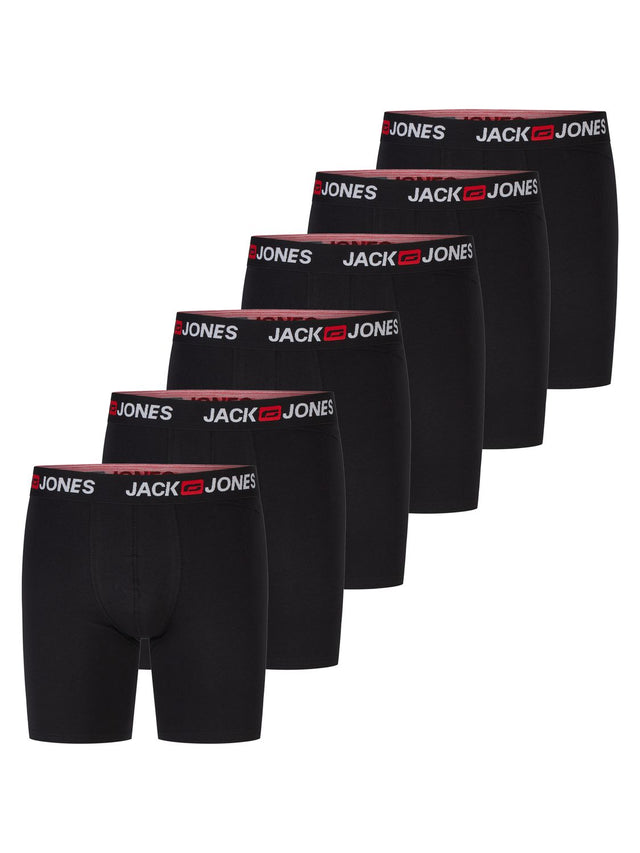Jack & Jones Boxershort Herren Baumwolle lang geschnitten JACLONG BOXER BRIEFS 6er Pack