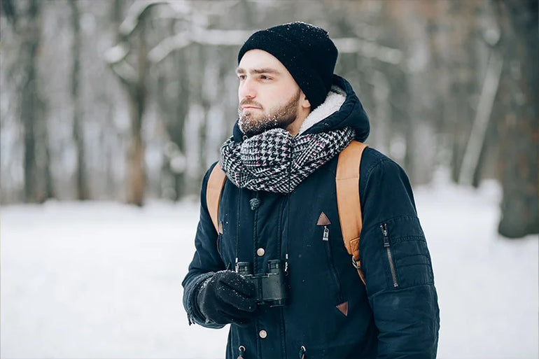 Mann-in-Winterbekleidung