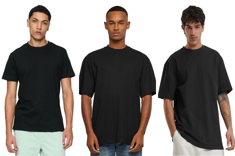 Urban Classics T-Shirts für Herren im Vergleich: Basic, Tall und Heavy Oversized in Schwarz